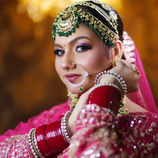 Elegant bridals makeup done by trusted makeup artist near me| NS MAKEUP STUDIO